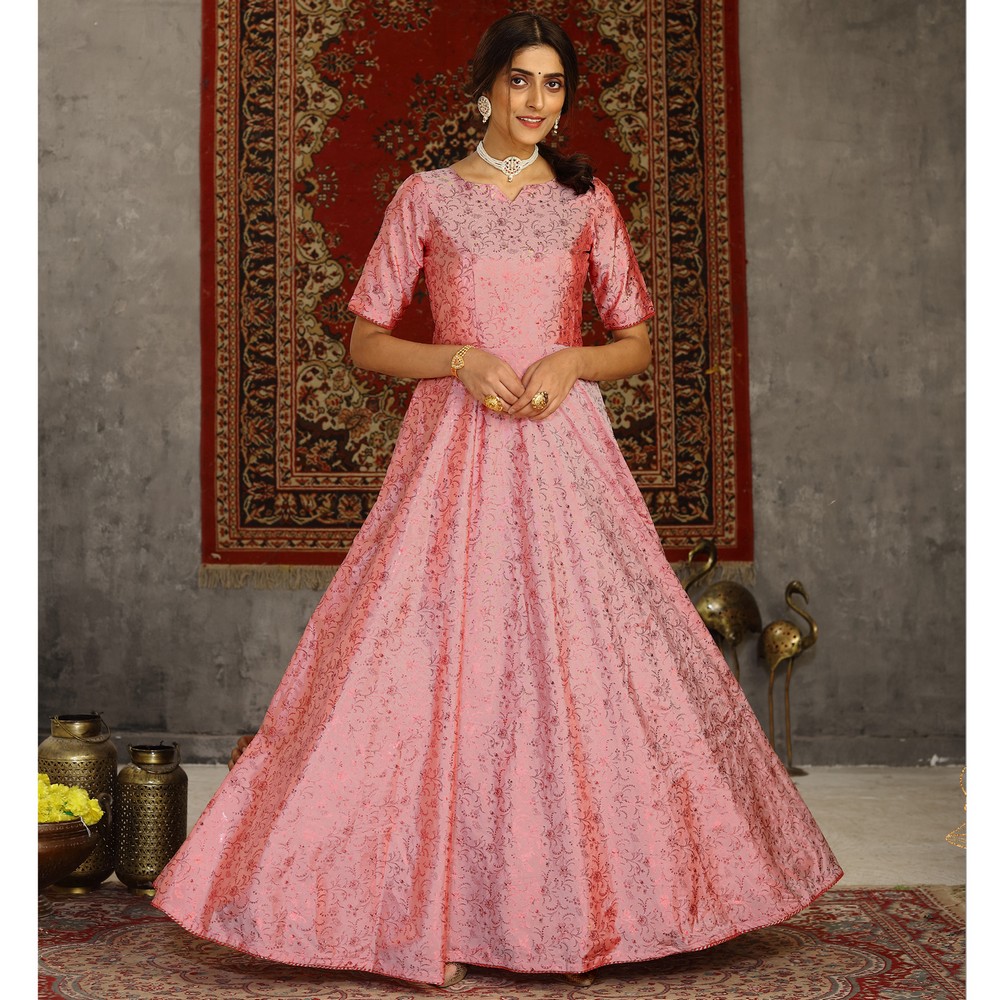 IRA PINK ANARKALI georgette fabric anarkali in baby pink colour. Tussles in  the back to make i… | Stylish dresses for girls, Cocktail skirts, Fashion  clothes women